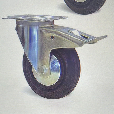 Roulettes diam 80 pivotante avec frein pour brasero 750 et 1000