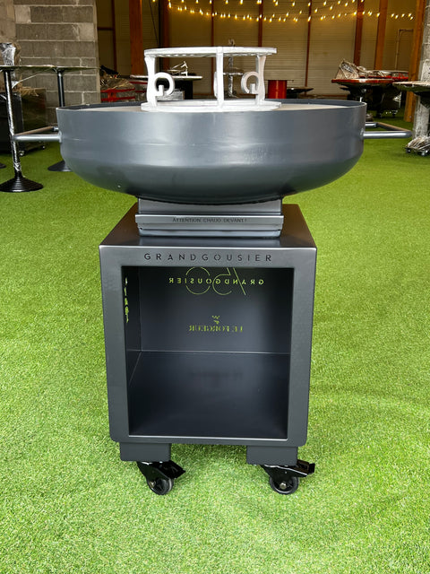 Roulette diam 80 pivotante avec frein noire pour brasero 750 et 1000