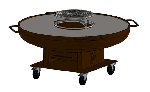 Brasero barbecue plancha Grandgousier 1250 rond hauteur 600