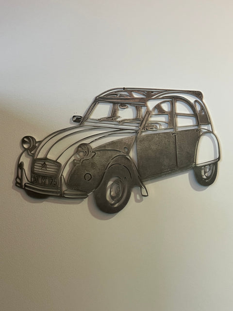 Plaque murale Voiture 2 chevaux