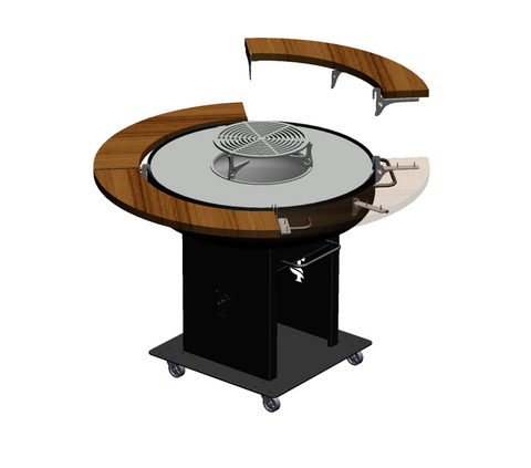 Couronne bois pour brasero 1000 rond (en 4 éléments )