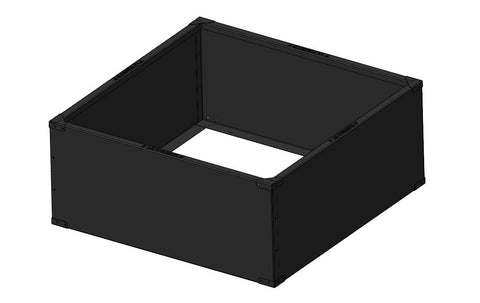 Jardinière sans fond a poser au sol acier corten