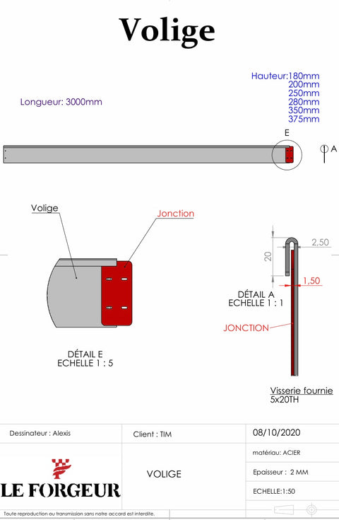 Bordure de massif acier corten