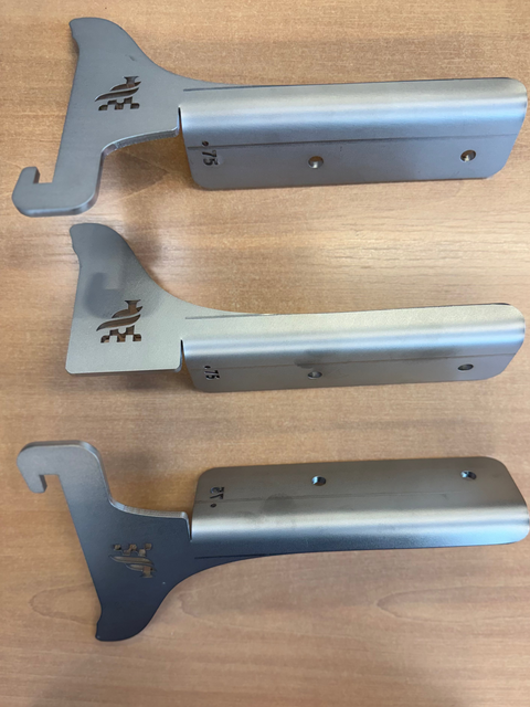 Pattes de fixation inox pour couronne bois diam 750