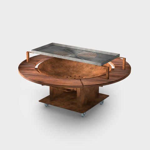 Brasero barbecue plancha Grandgousier 1000 H600 rond bois