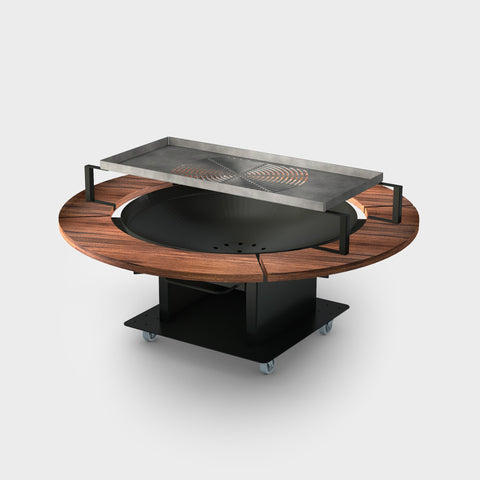 Brasero barbecue plancha Grandgousier 1000 H600 rond bois