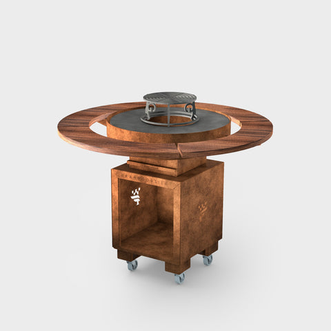 Brasero GGR750B barbecue plancha Grandgousier 750 rond bois