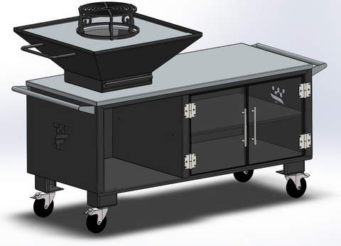 Meuble Brasero Plancha 750 x 750