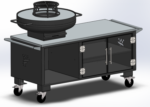 Meuble Brasero Plancha 750 rond