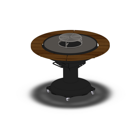 Brasero GGR750BPR barbecue plancha Grandgousier 750 rond bois PIEDS ROND