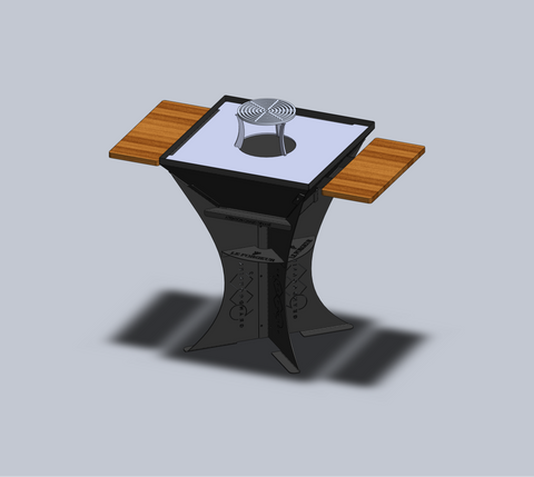 Brasero barbecue plancha Grandgousier 600x600 carré hauteur 800