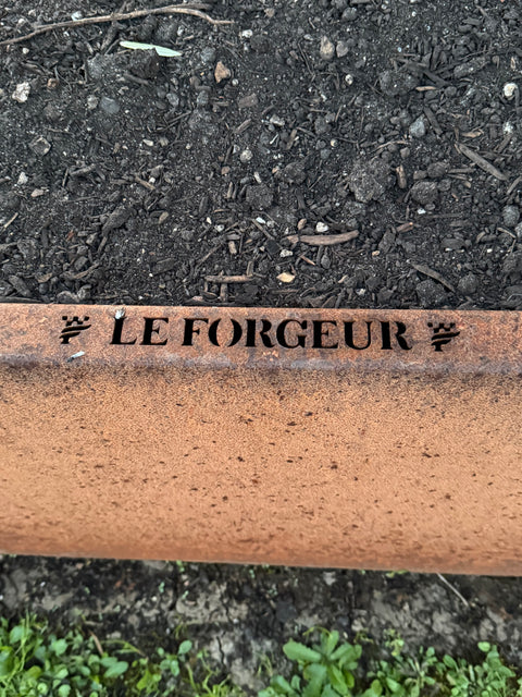 Jardinière sans fond a poser au sol acier corten