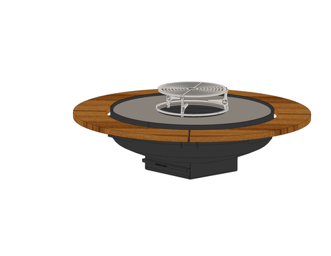 Haut de Brasero barbecue plancha Grandgousier 1000 rond bois
