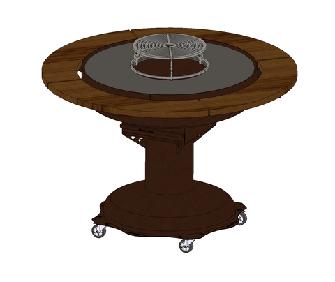Brasero GGR1000BPR barbecue plancha Grandgousier 1000 rond bois PIEDS ROND
