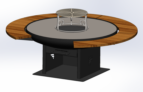 Brasero barbecue plancha Grandgousier 1500 rond bois diamètre 2700