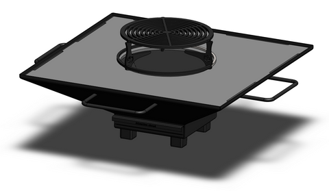 Haut de Brasero barbecue plancha Grandgousier 1000 carré