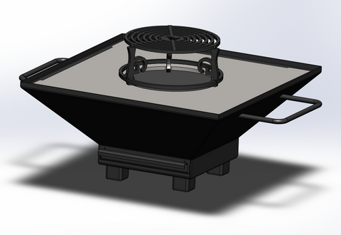 Haut de Brasero barbecue plancha Grandgousier 750 x 750