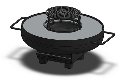 Haut de Brasero barbecue plancha Grandgousier 750 rond