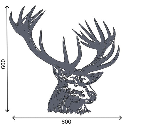 Plaque murale cerf 3 600x600