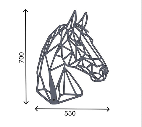 Plaque murale Cheval 550 x 700
