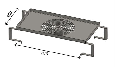 Grille inox 4 pieds Grandgousier Ø 750