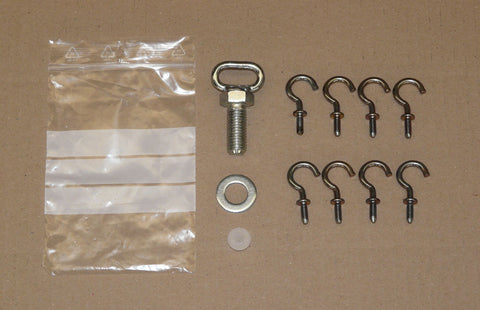 Kit vis et crochets pour poteaux à fourreau