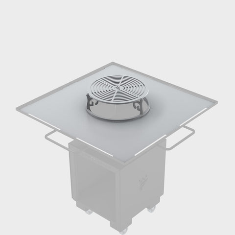 Plaque de cuisson ep 12 pour Grandgousier 1000 carré avec grille centrale réversible