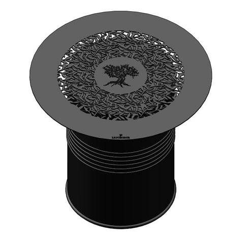 Plateau Olivier CENTRALE MODELE 2 pour Fût ou Tonneau GRIS RAL 7016