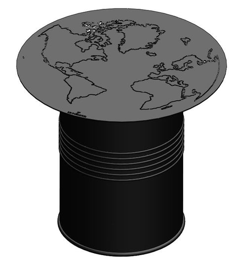 Plateau Monde pour Fût ou Tonneau