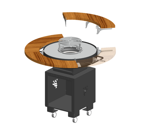 Couronne bois pour brasero 750 rond (en 4 éléments )