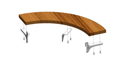 Couronne bois pour brasero 1000 rond (en 4 éléments )