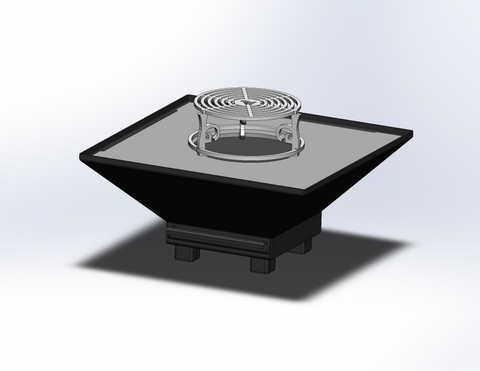 Haut de Brasero barbecue plancha Grandgousier 750 x 750 sans poignets