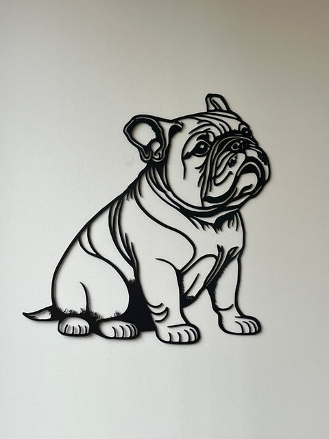 Plaque murale Bouledogue 500 x 500