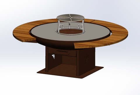 Brasero barbecue plancha Grandgousier 1500 rond bois diamètre 2700