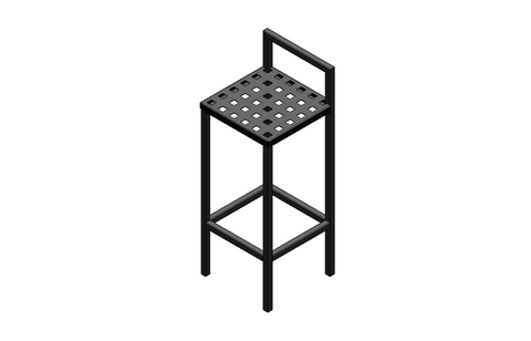 Tabouret Quadrillage